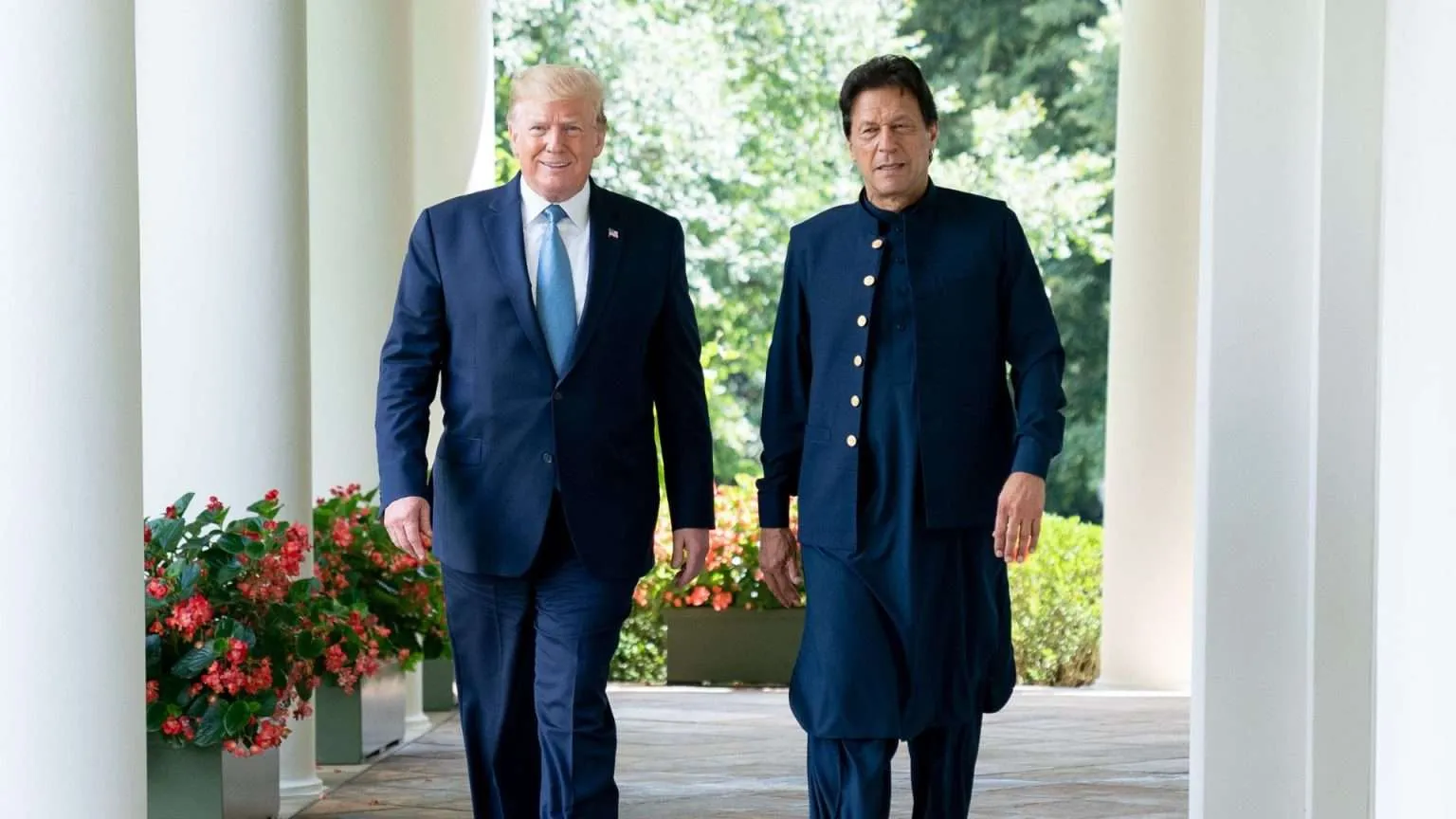 Donald Trump and Imran Khan at White House